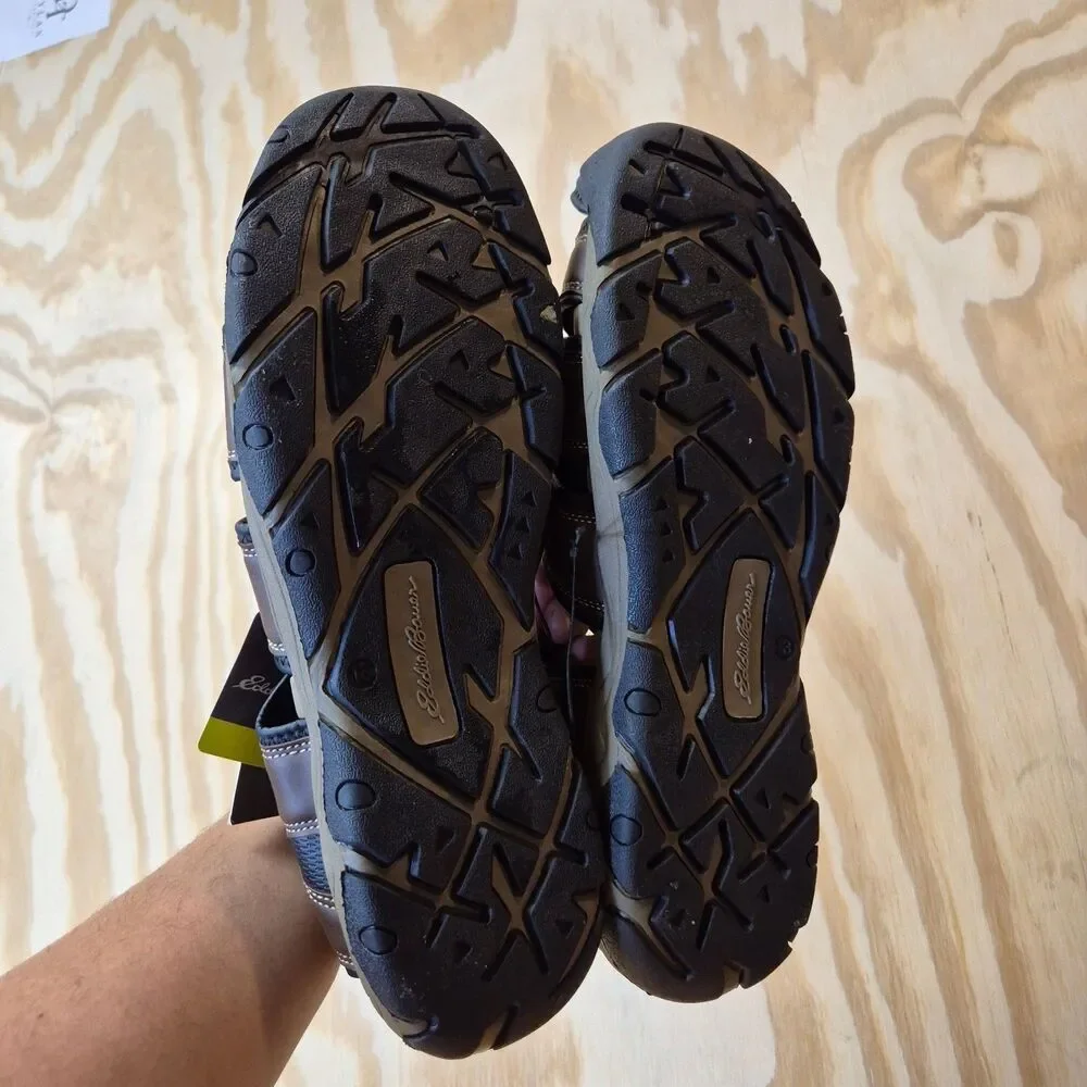 Eddie Bauer Troy Men's 13 Brown Leather Closed Toe Hiking Sport Sandals NWT